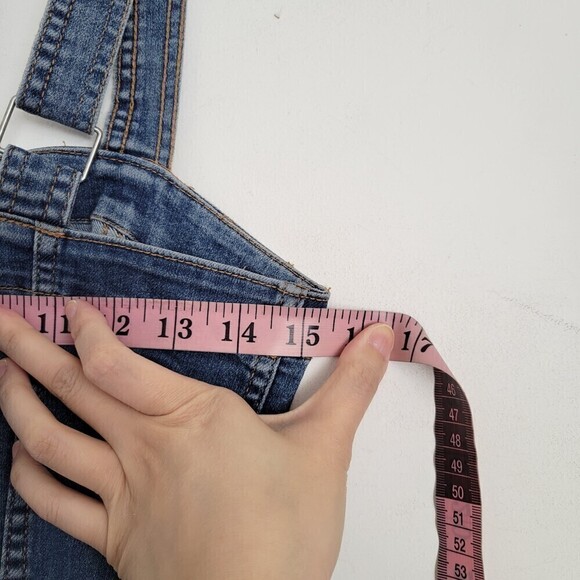 H&M Divided Button Front Blue Denim Cotton Jean Mini Dress Size 4 - Picture 8 of 12